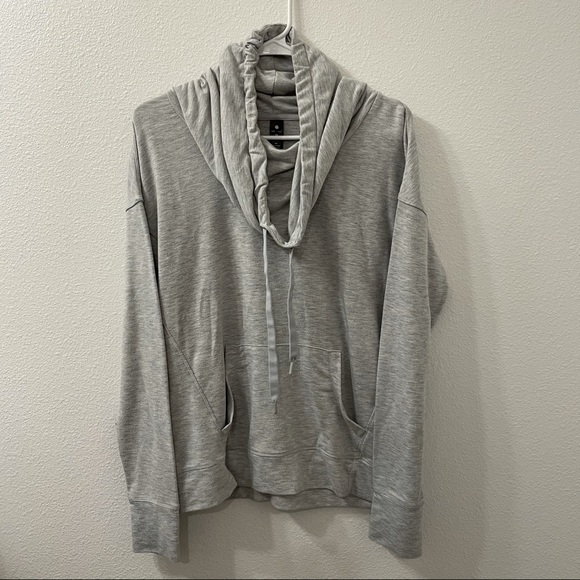 Yogalicious Tops - Yogalicious cowl neck hoodie gray medium workout